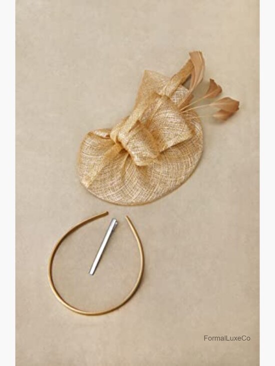 Pillbox Fascinator Hat with Feathers Derby Tea Party Headband main image 7